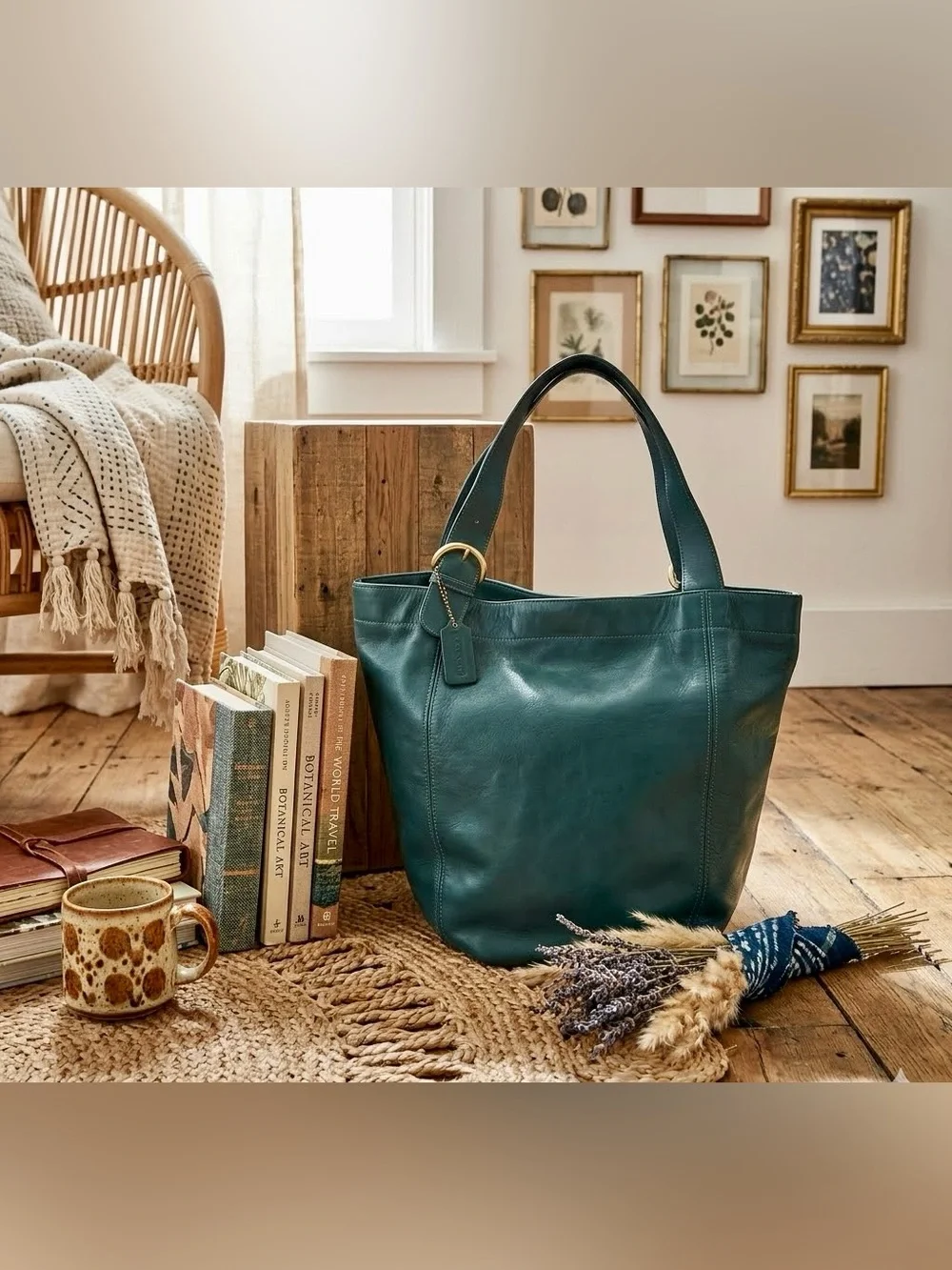 Vintage Coach 4082 Soho Duffle XL Bag Ivy Bottle Green USA